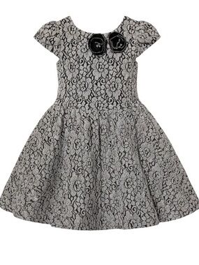 Pippa & Julie Elegant Black and White Lace Dress size 3T